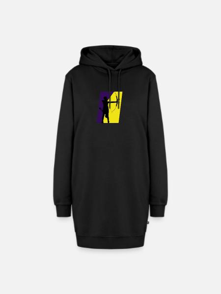 Bogen Armbrust Schießsport - Hoodie-Kleid - Schwarz