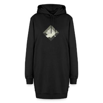 Kajakfahren Kajak - Hoodie-Kleid - Schwarz - Vorne - AI Model Female 172 light (172cm)