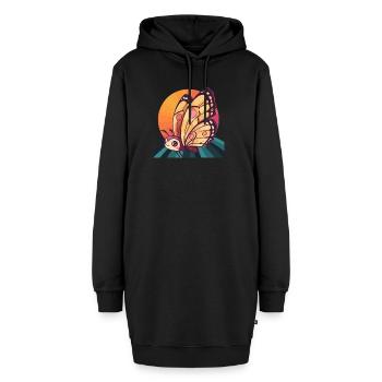 Schmetterling Schmetterlinge Tierliebhaber - Hoodie-Kleid - Schwarz - Vorne - AI Model Female 172 light (172cm)