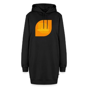 Kajakfahren Ruder - Hoodie-Kleid - Schwarz - Vorne - AI Model Female 172 light (172cm)