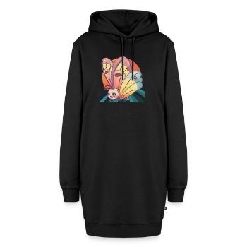Schmetterling Schmetterlinge A - Hoodie-Kleid - Schwarz - Vorne - AI Model Female 172 light (172cm)