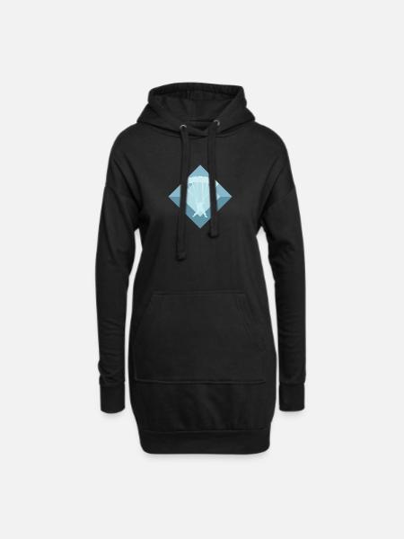 Skydiving Base Jumping Luft - Hoodie-Kleid - Schwarz
