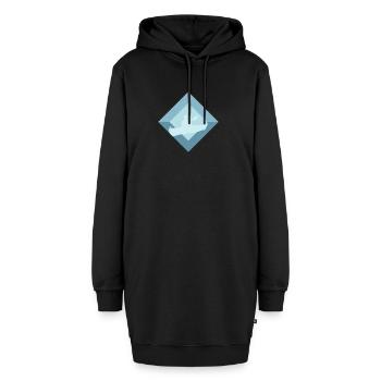 Kajakfahren Kanu - Hoodie-Kleid - Schwarz - Vorne - AI Model Female 172 light (172cm)