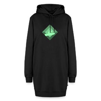 Kajakfahren Paddeln - Hoodie-Kleid - Schwarz - Vorne - AI Model Female 172 light (172cm)