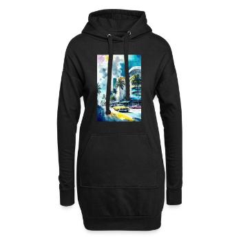 Miami Beach - Hoodie-Kleid - Schwarz - Vorne