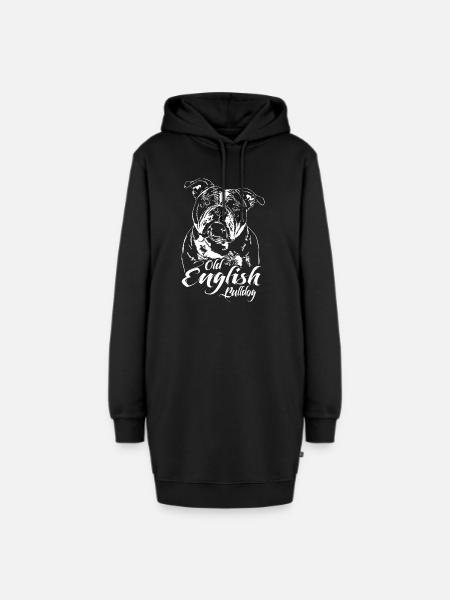 OLD ENGLISH BULLDOG Wilsigns OEB Hundeportrait - Hoodie-Kleid - Schwarz