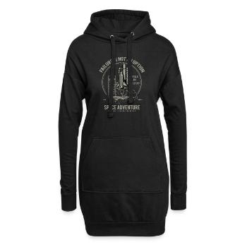 AVENTURE SPATIALE - Space Shuttle T-shirt cadeau - Sweat-shirt à capuche long Femme - noir - Devant