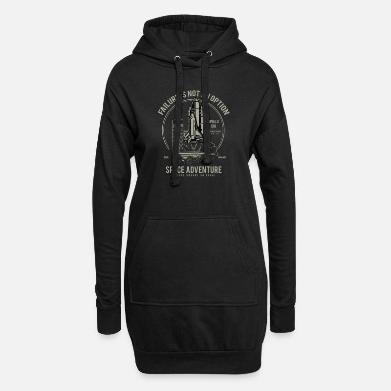 SPACE ADVENTURE - Space Shuttle Shirt Geschenk - Hoodie-Kleid - Schwarz