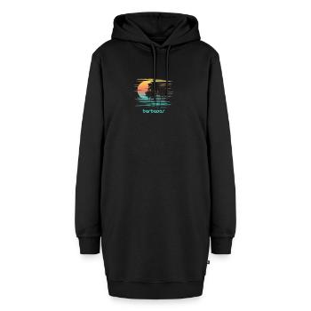 Vacances souvenirs élégantes à la Barbade - Sweat-shirt à capuche long Femme - noir - Devant
