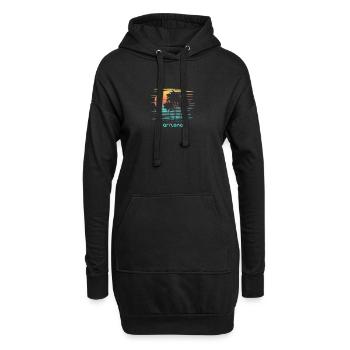 Arizona Stilvoller Souvenirurlaub - Hoodie-Kleid - Schwarz - Vorne