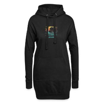 Phuket Thailand Stilvoller Souvenirurlaub - Hoodie-Kleid - Schwarz - Vorne