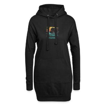 Marseille Frankreich Stilvoller Souvenirurlaub - Hoodie-Kleid - Schwarz - Vorne