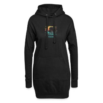 Malibu Californie Vacances Souvenir Élégantes - Sweat-shirt à capuche long Femme - noir - Devant