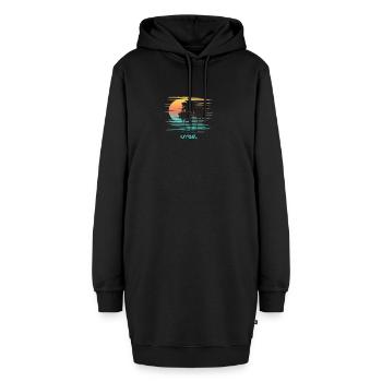 Israel Stilvoller Souvenirurlaub - Hoodie-Kleid - Schwarz - Vorne