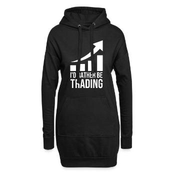 I'd Rather Be Trading - Hoodie-Kleid - Schwarz - Vorne