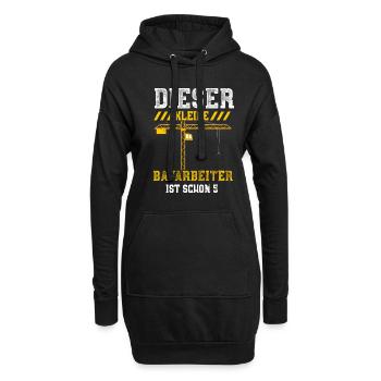 Dieser Kleine Bauarbeiter Ist Sc... - Hoodie-Kleid - Schwarz - Vorne