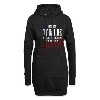 J’ai marché le vétéran de la marche au Vietnam - Sweat-shirt à capuche long Femme - noir - Devant