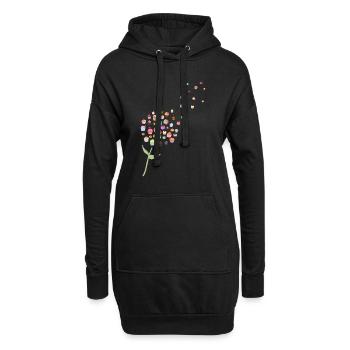 Pissenlit gâteau gâteau muffins Cupcakes Image - Sweat-shirt à capuche long Femme - noir - Devant