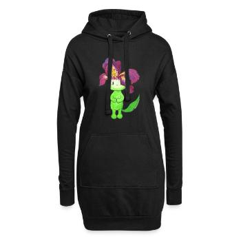 Iris - Sweat-shirt à capuche long Femme - noir - Devant