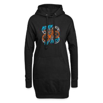Né pour le cyclisme - Sweat-shirt à capuche long Femme - noir - Devant