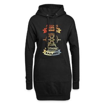 Voile d'époque - Sweat-shirt à capuche long Femme - noir - Devant
