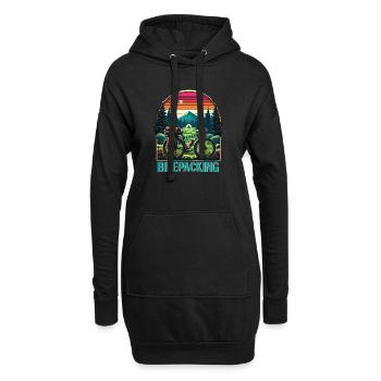 Sentier du Coucher de Soleil pour le Bikepacking - Sweat-shirt à capuche long Femme - noir - Devant