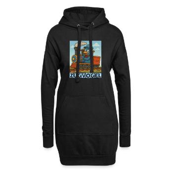 Zugvogel by Rico Beck - Hoodie-Kleid - Schwarz - Vorne