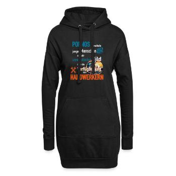 Verfügbarkeit von Handwerkern - Hoodie-Kleid - Schwarz - Vorne