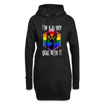 Je suis un plâtre avec ça - Sweat-shirt à capuche long Femme - noir - Devant