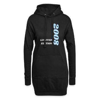 Limited Edition 2008 – Geburtsjahr Design Vintage  - Hoodie-Kleid - Schwarz - Vorne