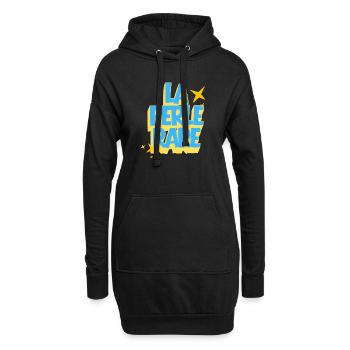 La Perle Rare, Citation Positive - Sweat-shirt à capuche long Femme - noir - Devant