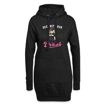 Security der Braut Einhorn JGA Junggesellenabschie - Hoodie-Kleid - Schwarz - Vorne