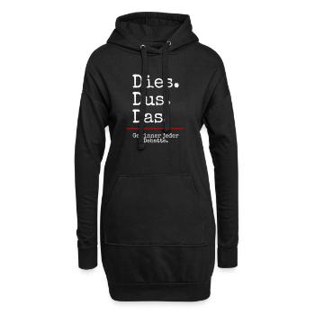 Dies Dus Das Debatte (black) - Hoodie-Kleid - Schwarz - Vorne