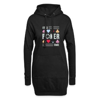 C’est Poker Time Poker Player - Sweat-shirt à capuche long Femme - noir - Devant