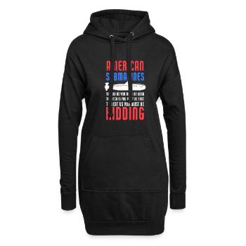 American Submarines Funny Patriotic Navy US - Hoodie-Kleid - Schwarz - Vorne