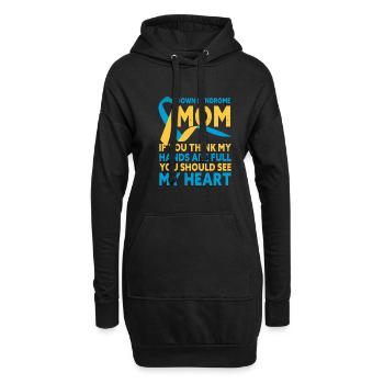 Down Syndrome Mom Down Syndrome Awareness - Hoodie-Kleid - Schwarz - Vorne