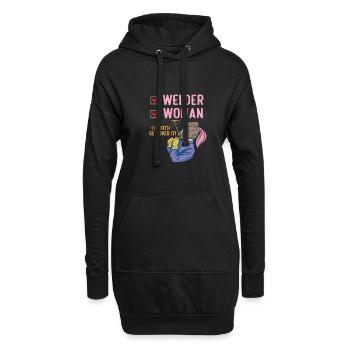 Welder Woman I'm Both Get Over It Funny Welding - Hoodie-Kleid - Schwarz - Vorne