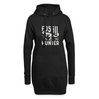 Paléontologue paléontologue de chasseur de fossiles rétro - Sweat-shirt à capuche long Femme - noir - Devant