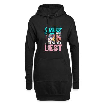 Donut Stress Just Do Your Best Funny Teacher - Hoodie-Kleid - Schwarz - Vorne