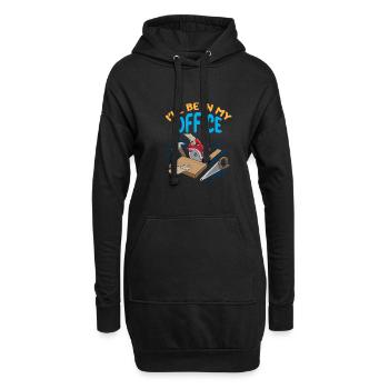 Je serai dans mon bureau Drôle de menuisier charpentier - Sweat-shirt à capuche long Femme - noir - Devant