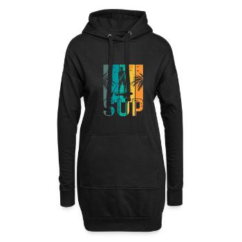SUP Rétro Stand Up Paddle Boarding - Sweat-shirt à capuche long Femme - noir - Devant