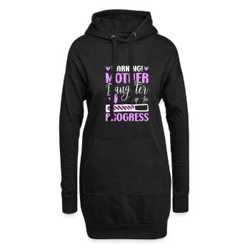 Funny Mother Daughter Matching Family Trip - Hoodie-Kleid - Schwarz - Vorne