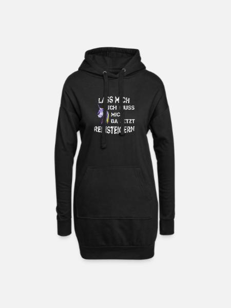 Lass mich! Ich muss da jetzt reinsteigern - Hoodie-Kleid - Schwarz