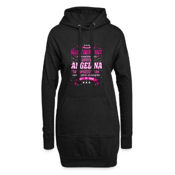 Tout va bien se passer parce qu’Angelina est là Outfit - Sweat-shirt à capuche long Femme - noir - Devant