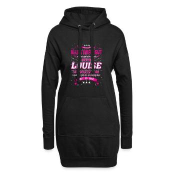 Tout va bien se passer, parce que Louise est là Outfit - Sweat-shirt à capuche long Femme - noir - Devant