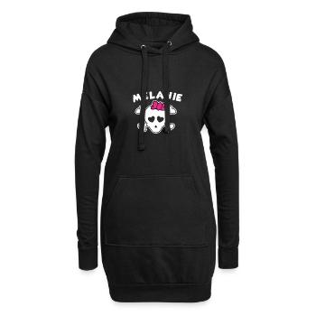 Pirate Melanie Design pour les filles et les femmes - Sweat-shirt à capuche long Femme - noir - Devant
