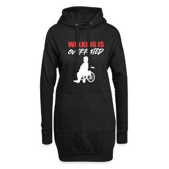 Fauteuil roulant - Sweat-shirt à capuche long Femme - noir - Devant