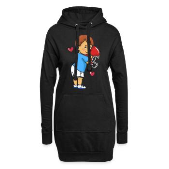 Garçon doux - enfant enfants enfants - Sweat-shirt à capuche long Femme - noir - Devant
