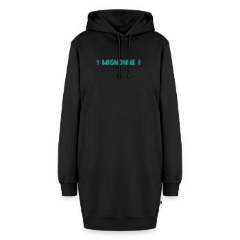 Niedlich - Hoodie-Kleid - Schwarz - Vorne - AI Model Female 172 light (172cm)