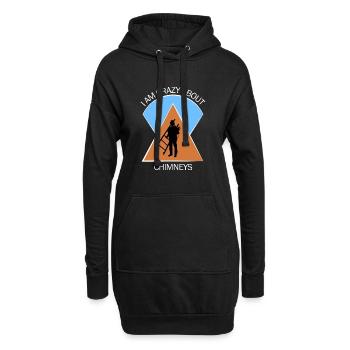 Schornsteinfeger Schlotfeger - Hoodie-Kleid - Schwarz - Vorne